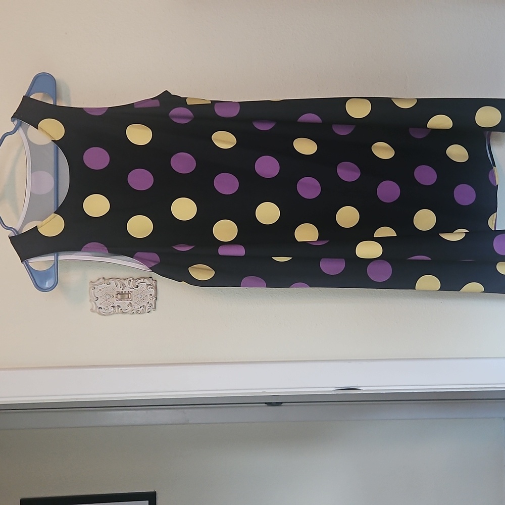 Artisan Handmade Mardi Gras Fit and Flare Dress, Size XL